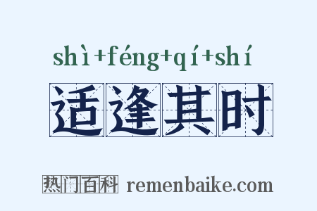 适逢其时是什么意思的图片